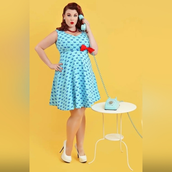 Lindy Bop Leda Swan Dress, VGUC, Size 5X - Picture 1 of 9
